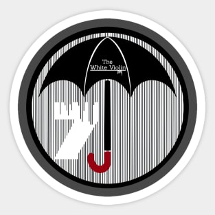 No. 07-The White Violin Logo_BLACK Sticker